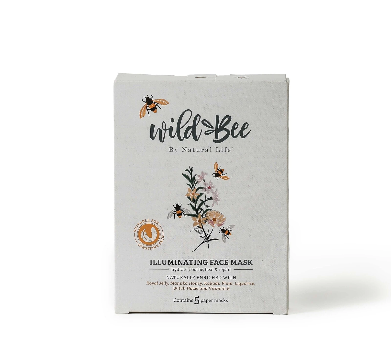 Wild Bee Illuminating Face Mask 5 Pack 3 Wild Bee Illuminating Face Mask 5 Pack