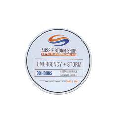 Aussie Storm Shop Emergency + Storm 80/110 Hour Long Burn Candle -Caravan Sales Store 80HrCandle 1