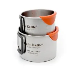 Kelly Kettle Stainless Steel Cup Set 350ml & 500ml -Caravan Sales Store CAMPINGMUGSET 2