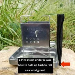 Firebox L-Pins For Carbon Felt Windscreen -Caravan Sales Store FB LPINS4XCASE 1