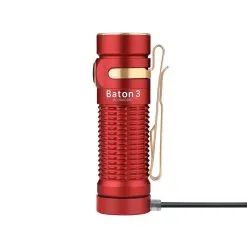 Olight Baton 3 1200Lm Rechargeable Torch RED -Caravan Sales Store FOL B3 R 3