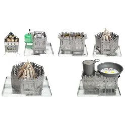 Firebox Freestyle Modular Stove Everything Kit - Titanium (8 Panels) -Caravan Sales Store FreeStyleCompleteKitTi 3