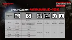 PowerTac® PowerTac PATROLMAN LE10X 4200 Lumen LED Flashlight -Caravan Sales Store LE10X 5