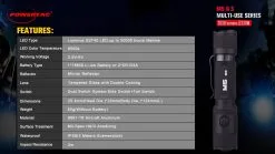 PowerTac® PowerTac M5 Gen 3 Rechargeable LED Torch 2030 Lumens -Caravan Sales Store M5GEN3