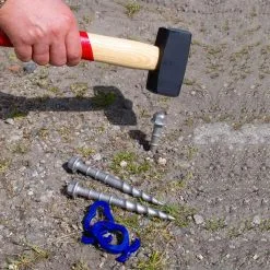 Peggy Peg Heavy Duty 15cm Screw-in Tent Pegs Aluminium (4 Pack) -Caravan Sales Store SUHP61 2