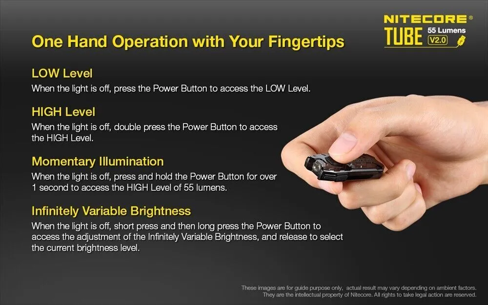 Nitecore Tube V2.0 USB Rechargeable 55 Lumens Green 6 Nitecore Tube V2.0 USB Rechargeable 55 Lumens Green - Image 4